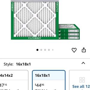 Pleated Air Filter 16x18x1